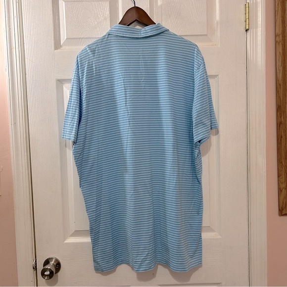 POLO GOLF Ralph Lauren Men's Shirt Blue White Striped Cotton Size XL Athleisure - Picture 2 of 8